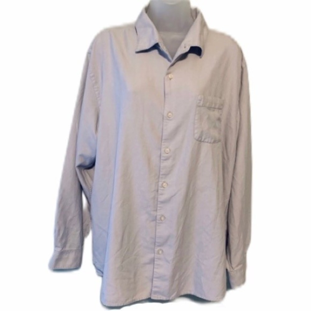 Tommy Bahama Silk Blend Gray Shirt, Size XL